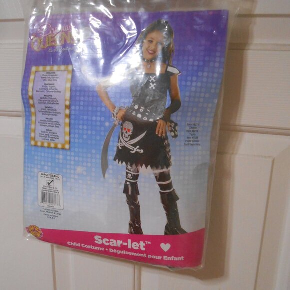 NEW FORUM GIRLS SIZE LG 12-14 DRAMA QUEENS SCAR-LET HALLOWEEN COSTUME DRESS πΈπ - Picture 3 of 9